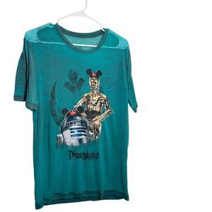 Disney Parks Star Wars C-3PO and R2-D2 Shirt Women's Medium Sheer Burnout
